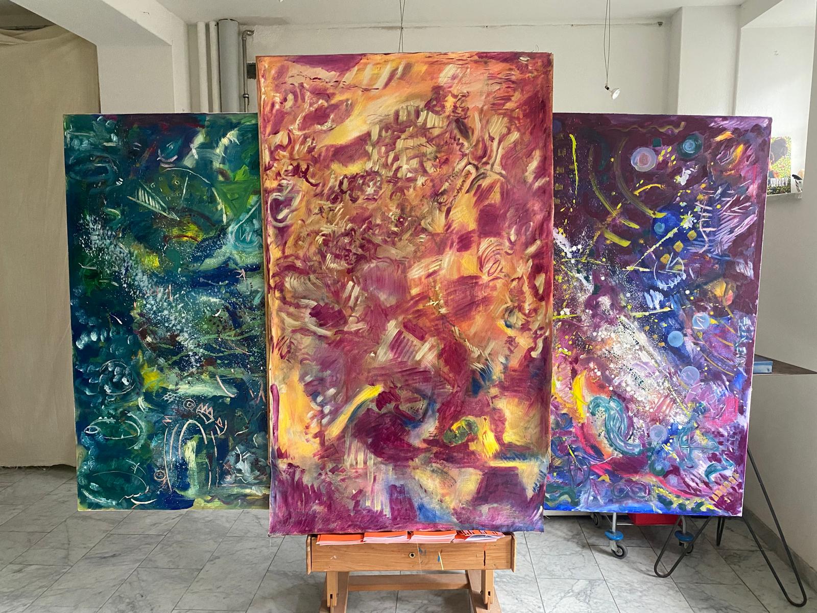 Die beiden Kunstwerke die bei der Kurs 2 enstanden